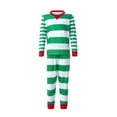 thumbnail image 2 of Matching Family Christmas Pajamas Sets Onesie Striped Print Long Sleeve Sleepwear, 2 of 7