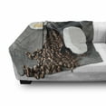 thumbnail image 3 of Espresso Grey Soft Flannel Fleece Blanket, Real Life Photo of Poured Roasted Coffee Beans with Blurry Backdrop Cup, Cozy Plush for Indoor and Outdoor Use, 50" x 60", Brown Grey White, by Ambesonne, 3 of 6
