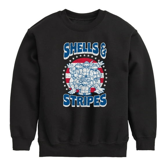 Teenage Mutant Ninja Turtles - Shells And Stripes - Youth Crewneck Fleece Sweatshirt