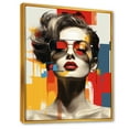 thumbnail image 2 of Designart "Abstract De Stijl Woman" Fashion Woman Floater Framed Wall Art Living Room, 2 of 5