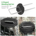 thumbnail image 6 of Garden Stakes Staples with Gasket, 6 Inch Lawn Landscape Staples 11 Gauge U Shaped Galvanized Landscape Pins, Heavy Duty Yard Ground Pin for Weed Barrier Sod Fabric Decorations, 1 Pcs, 5.9x1.57", 6 of 9