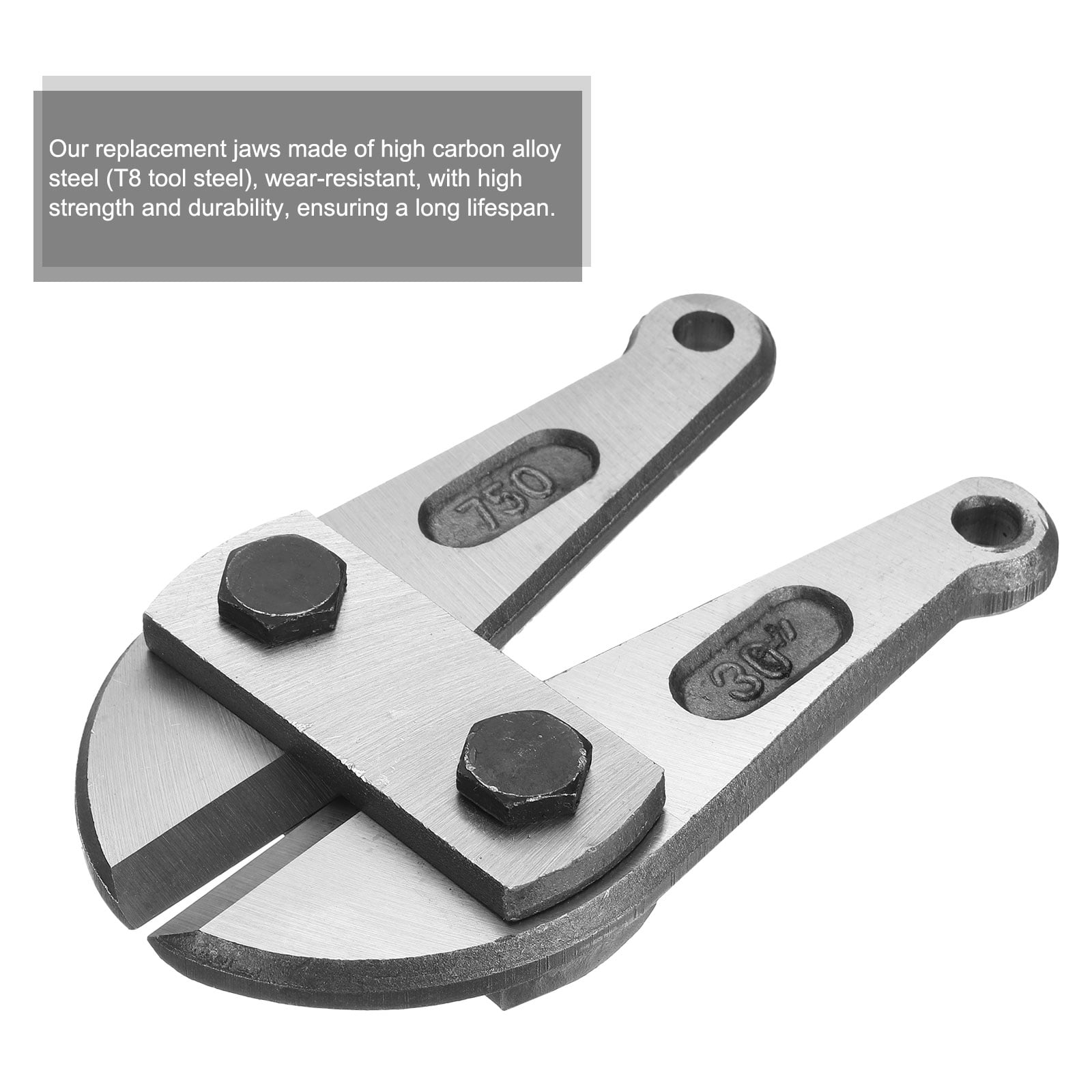 Bolt Cutter 30" Replacement Jaws Blade Cutter Hand Alloy Steel Blade Cutter Tools Part for Wire Fence Screw Chain