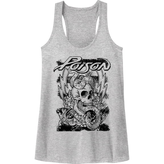 Poison Skull Snake Lightning Women's Racerback Tank Top