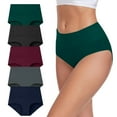 thumbnail image 2 of WZXFASHION Culottes pour Femmes en Pur Coton Culottes pour Femmes en Pur Coton Culottes Grande Taille pour Femmes Culottes Taille Haute pour Femmes 5 Pcs Culottes pour Femmes Rouges G, 2 of 9
