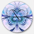thumbnail image 1 of DesignArt Horloge Murale Grande Motif Fleur Fractale Turquoise, 1 of 2