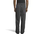 thumbnail image 2 of 4000-4102 Classic Basic Baggy Chef Pant with 3" Elastic Waist in Chalk Stripe - Small, 2 of 6