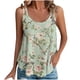 thumbnail image 2 of Puntoco Camisetas ajustadas para mujer Camiseta sin mangas de cuello redondo con estampado de moda informal y holgada de verano para mujer, 2 of 5