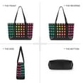 thumbnail image 6 of FORMRS Canvas Laptop Tote Bag for Women with 15.6" Computer Compartments Shoulder Handbag, Pink Block Pattern, 6 of 7