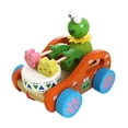 thumbnail image 4 of Coche de juguete de dibujos animados, juguetes interactivos de madera, novedad, regalos resistentes, duraderos Rana Hugo Vehículos de cuerda de tracción, 4 of 10