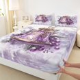 thumbnail image 3 of Homewish Dreamy Christmas Bell Full Size Sheets, Vintage Western Fashion Bed Sheets, Fairy Tale Theme Sheet Sets, Ultra Soft Bedroom Decor, 4pcs, 3 of 7