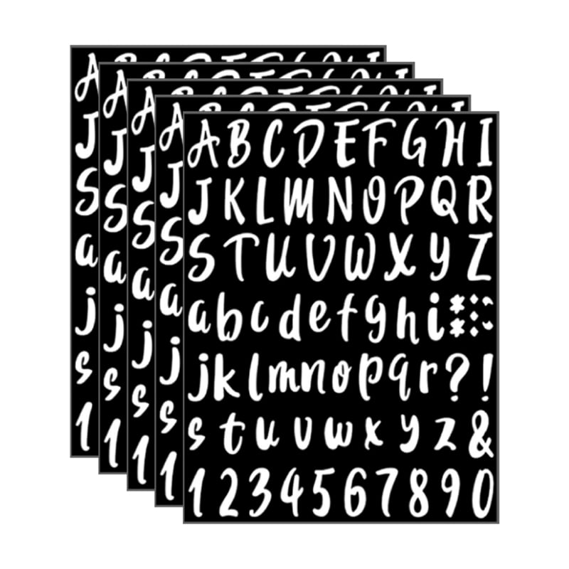 alphabet & number ABC A-Z 123   vinyl decal sticker sheets 3 designs 