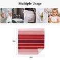 thumbnail image 4 of Red Striped Cloth Napkins, Modern Minimalist Gradient Lines Country Washable and Reusable Dinner Napkins Set of 8, Table Napkin for Kitchen Party Birthday Wedding Hotel Housewarming 20"x20", 4 of 8