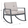 thumbnail image 3 of SAFAVIEH Cantor Outdoor Patio Rocking Chair, Grey/Light Grey, 3 of 12