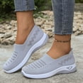 thumbnail image 2 of Womens Orthopedic Shoes Arch Support Breathable Non-Slip Walking Sneakers Summer Comfort Lightweight Soft Sole Slip-On Athletic Shoes, 37, 2 of 7
