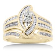 1/2 Carat Diamond 10kt Yellow Gold Bridal Set