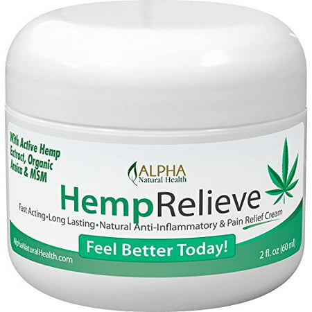 Alpha Hemp Pain Relief Cream - Anti Inflammatory Fast Acting Long Lasting 2 (Best Over The Counter Anti Inflammatory)