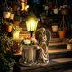 thumbnail image 5 of Garden Statue With Solar LED And Flower Pot 2 Color Resin Solar Light Outdoor Decor Praying Figurine With Planter For Patio Cemetery, 5 of 8