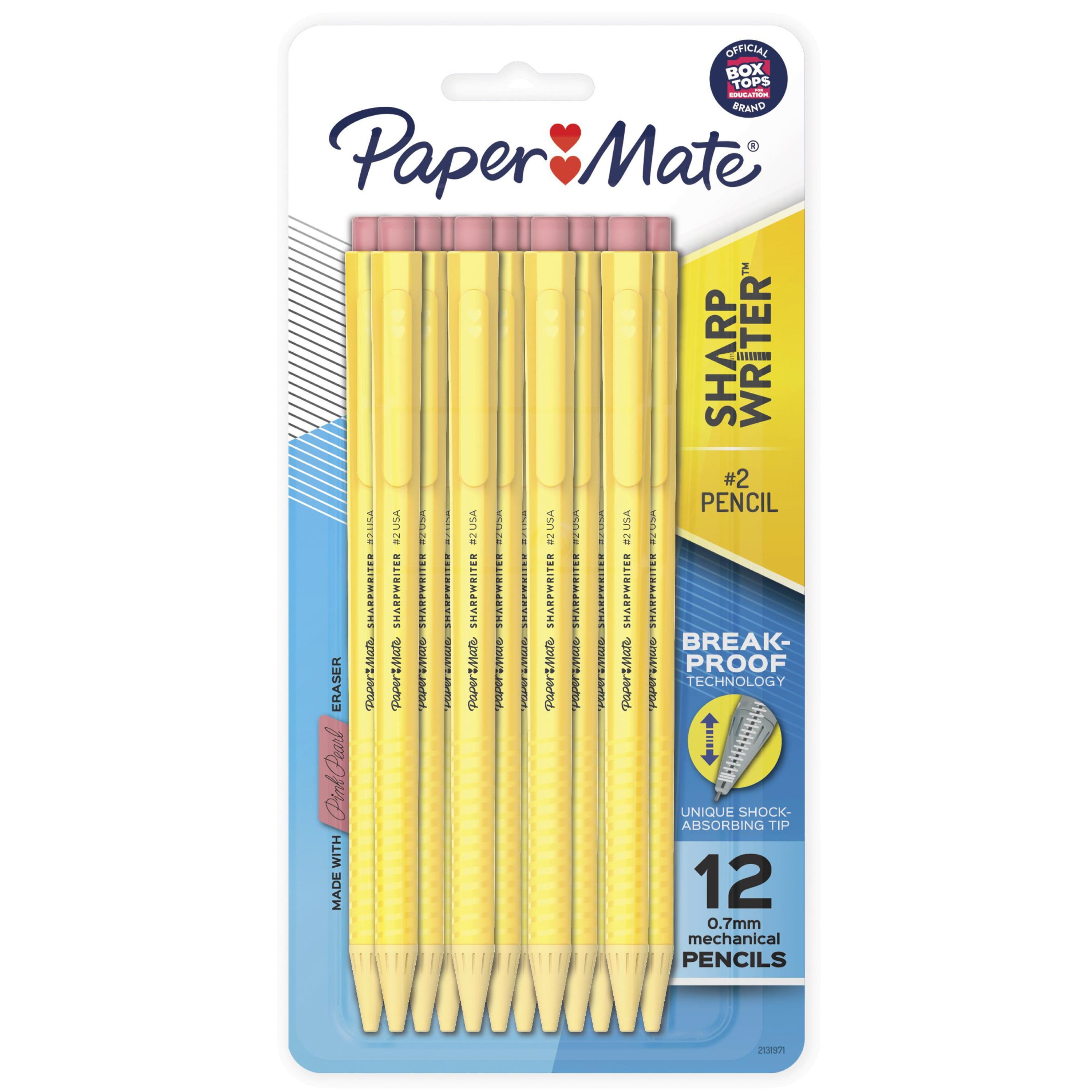 Paper Mate SharpWriter Mechanical Pencils, 0.7 mm HB 2 Lead, 12 Count