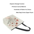 thumbnail image 3 of FORMRS Womens Canvas Tote Bag with Zipper Inner Pocket Shoulder Handbag, Red Flower, 3 of 7