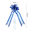thumbnail image 2 of 10pcs 7" Large Big Pull Bow Car Gift Wrapping Bows Ribbon for Wedding Christmas Bow, Blue/Light Blue, 2 of 6