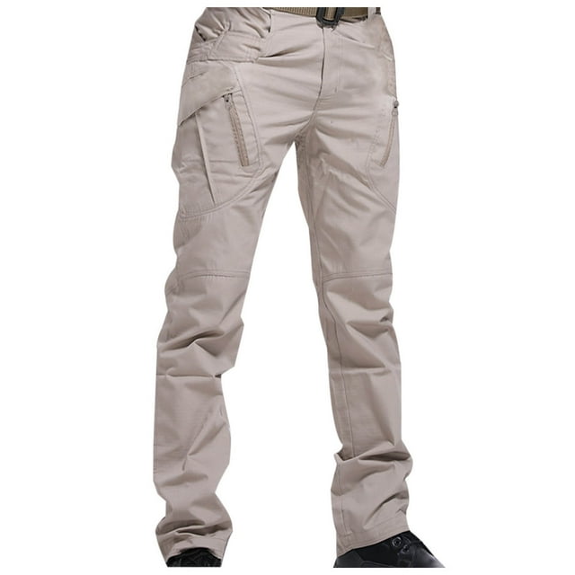 Dagugfen Pantalon Cargo pour Hommes Grande Taille Taille Élastique Ajusté Couleur Unie Escalade Randonnée Sports