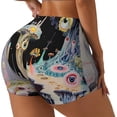 thumbnail image 2 of Fotbe Cute Mushroom Landscape Seamless Shorts, Womens Workout Shorts High Waist Stretch Booty Short for Gym/Yoga/Running/Biking-Large, 2 of 9