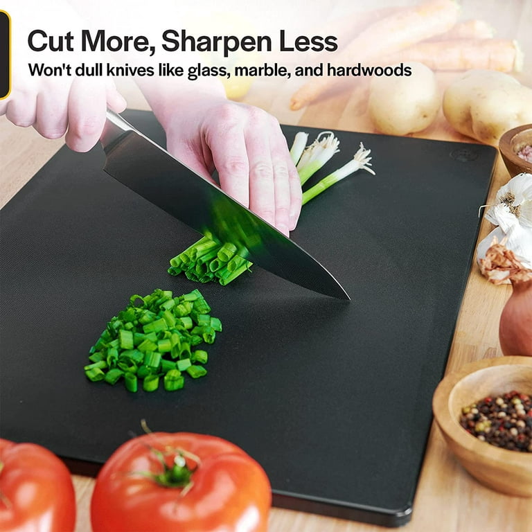 Thirteen Chefs 30 x 18 x 0.5 Inch Extra Large Dishwasher Safe HDPE Plastic  HACCP Color Coded Cutting Board for Kitchens, Backyards, & BBQs, White