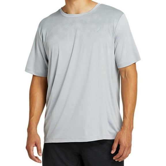ASICS Mens Upper Stripes Speed Tech Basic T-Shirt, Grey, XX-Large