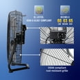 thumbnail image 5 of Tornado 18 Inch High Velocity Metal Floor Fan, 3-Speed Powerful Cooling for Industrial, Commercial, and Home Spaces, 120°Tilt, 6.0 FT Cord - UL safety Listed, Black, 5 of 5