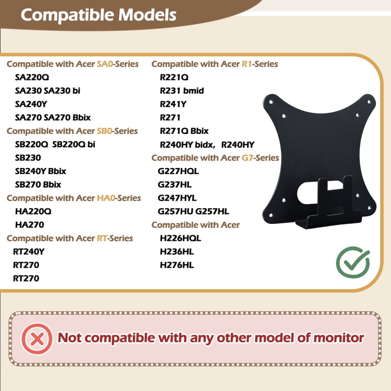 R240HY Monitor Stands Compatible with Acer ACER SB0-Series, HA0