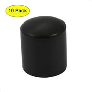 10pcs 12mm Diameter Tube Insert Chair Leg Cap Round Black PVC Tubing Plug