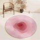 thumbnail image 3 of Funny Bath Mat Cute Gradient Area Rug Soft Round Plush Rug for Shower Bathtub Bedroom Living Room (Pink, 23"x 23"), 3 of 5