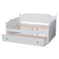 thumbnail image 6 of Baxton Studio Millie Modern Engineered Wood with Trundle Daybed, Full, White, 6 of 11