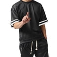 thumbnail image 2 of Ma Croix Mens Mesh Short Sleeve T-Shirt Urban Fashion Hip Hop Crew Neck Tee Sports Activewear, 2 of 5