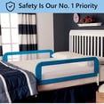 thumbnail image 3 of Barandilla de cama de malla ajustable en azul, dos niveles de altura, tela transpirable y duradera, barandilla de cama liviana y portátil para niños pequeños, paquete doble, 3 of 5