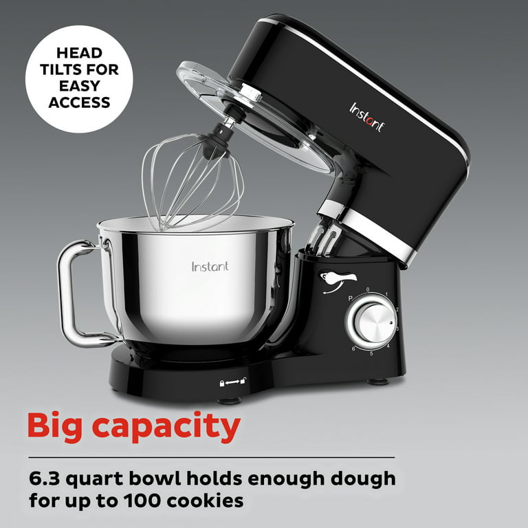 6.3 Quart Tilt-Head Food Stand Mixer 6 Speed 660W w/Dough Hook, Whisk  Black, 1 unit - Kroger