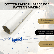 White Dotted Pattern Paper - 3 Yards Bundle for Sewing, Crafting, and Drawing by Mood Fabrics, Standard Weight 40 inch wide , Sewing Tracing Paper
