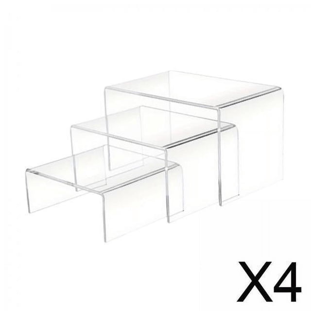Soportes de acrílico,estante de acrílico para exhibición estante para figuras de acción,soportes elevadores de acrílico para exhibición escalonada,organizadores acrílicos y estante de
