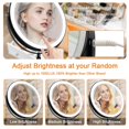 thumbnail image 3 of Wattne 8" Lighted Makeup Mirror, 10X Makeup Mirror with Lights, Double Sided Dimmable Magnifying Mirror with Light, Rechargeable and Brightness Adjustable, Cordless Vanity Mirror with Lights, 3 of 6