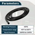thumbnail image 4 of Manguera de vacío de silicona Unique Bargains 130PSI Presión máxima Línea de vacío automotriz Negra con conector de vacío 1 juego 5Ft 4/6/8/12mm ID 2.5mm Grosor, 4 of 7