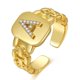 thumbnail image 4 of Anillo con apertura de letras con diseño de correa de joyería chapada en oro de la serie Letter de estilo europeo y americano, 4 of 6