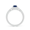 thumbnail image 2 of ANGARA Natural 1.05 Ct Sapphire Bridal Set with Diamond Accents in 14K White Gold for Women (Size-7x5mm) | September Birthstone, Anniversary, Jewelry Gift for Women | Natural Sapphire Ring, 2 of 8