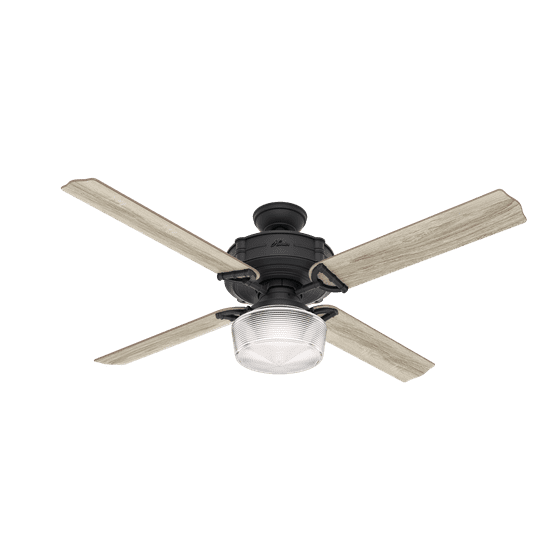 60 Hunter Brunswick With Globe Light Kit Wifi Natural Iron Ceiling Fan Led And Integrated Remote Control