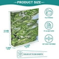 thumbnail image 5 of Green Marbled Pattern 12.4x10.6in PVC Round Ring Binder, D-Ring 3-Hole, Metal Clip, 200 Sheets, 5 of 10