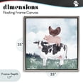 thumbnail image 4 of Stupell Industries Rustic Lodge Muted Stacked Farm Animals Gray Floating Frame Canvas Art, 25 x 25, by Kim Allen, 4 of 8