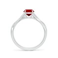 thumbnail image 2 of ANGARA Lab Grown 1 Ct Round Ruby Twisted Shank Engagement Ring for Women in 14K White Gold (Size-6mm) | July Birthstone, Birthday, Anniversary, Jewelry Gift for Women | Lab-Grown Ruby Ring, 2 of 8