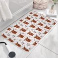thumbnail image 3 of White Highland Cow Hat Dress Flannel Non Slip Door Rugs,Washable Door Mats Indoor,Decorative Door Mats,Dirt-Resistant and Absorbent Doormat for Entrance,Bedroom,Kitchen,Bathroom,23.5"x16", 3 of 5