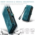 thumbnail image 5 of Allytech Magnetic Detachable Wallet Case for Samsung Galaxy A36 5G with Card Slots & Zipper Pocket, Support Wireless Charging, PU Leather Wrist Strap Shockproof Full Protection Flip Case, Green, 5 of 9