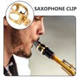 thumbnail image 3 of IFANLANDOR Brass Alto Saxophone Music Clip in Golden Color for Daily Performance Use, 3 of 5