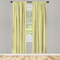 thumbnail image 5 of Ambesonne Yellow Window Curtains, Stripes in Soft Colors, Each 28" W x 63" L, Yellow Grey Coconut, 5 of 5